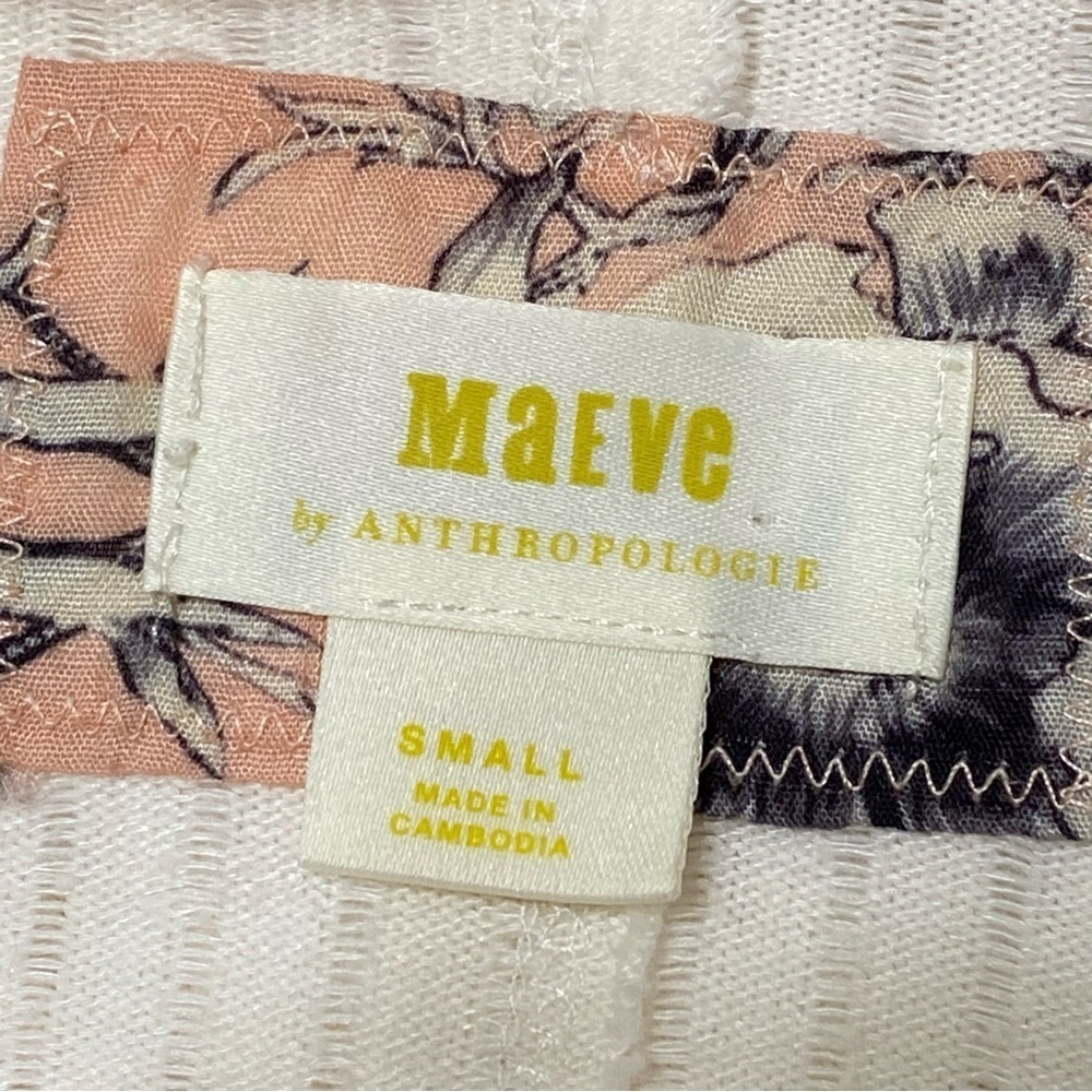 Maeve Anthropologie Vanna Sweater Size Small Cream Ribbed Cowl Neck Cozy Knit - Picture 6 of 9